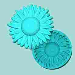 Sunflower 06 - Silicone Mold Maker - Template