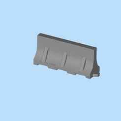 Water barrier, cement barrier module, road barrier, modular safety barrier, plastic barrier 06 miniature scene model