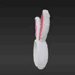 Whimsical White & Pink Hare Ear Headband Model | Adorable Party & Dress-Up Item