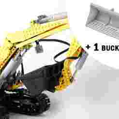 wide technik excavator bucket without tines for clamping blocks