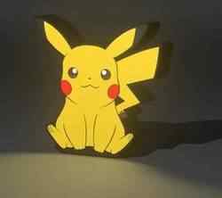 LightBox de Pikachu Emocionado â Caja de luz PokÃ©mon para impresiÃ³n 3D