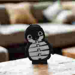 MAFSALLI PINGUIN 🐧 / ESNEK ANAHTARLIK / YERINDE BASKI
