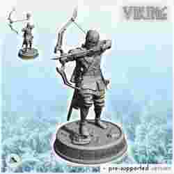 Ayakta atış yapan Viking okçusu (6) - manzara ortaçağ mi