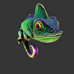 bukalemun-figür-büst-hayvan-stl-3dprint-k1-free-toy-decora