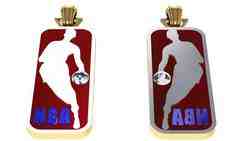 Aynada ters çevrilebilir 2. yüzlü NBA LOGO Kolye