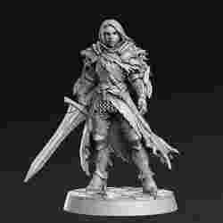 Lydia, the Lioness - Swordswoman - 32mm - DnD -