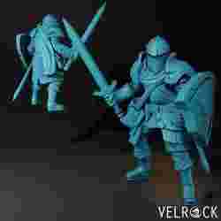 Male Human Knight of Bahamut with Longsword and Shield (PRESUPPORTED)