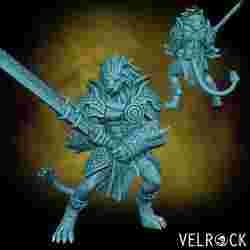 Male Leonin Warrior with Greatsword (PRESUPPORTED)
