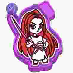 Huntrix red hair girl Freshie STL Mold Housing