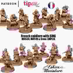 French soldiers with submachine gun - 28mm