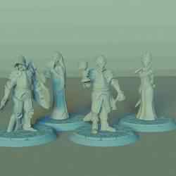 Vampire Lords and Ladies Set, 4 Miniatures, Dungeons and Dragons !FREE!