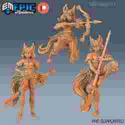 Fennec Girl Set / Female Fox /  Feline Humanoid / Catfolk / Tiny Warrior