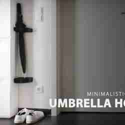 Modern minimalistic umbrella stand/holder - perfect for corners
