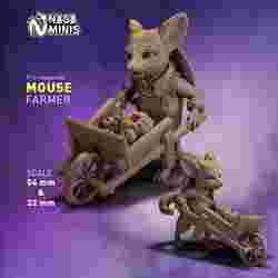 (Pre-supported) Mouse Folk Farmer with Wheelbarrow